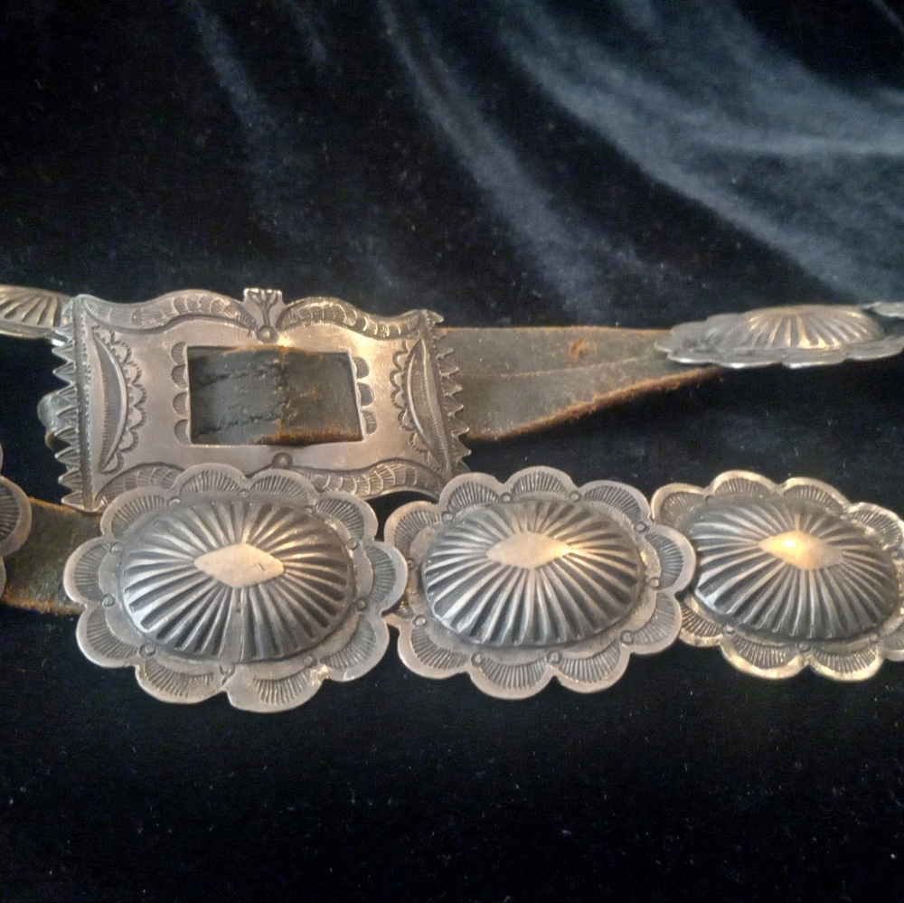 Rare 1920 Antique Concho Belt